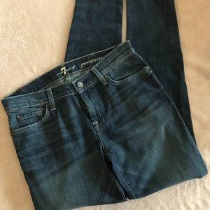 7 FOR ALL MANKIND Gwenevere  Skinny Dark Blue Jeans in Size 30
